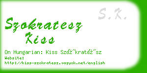 szokratesz kiss business card